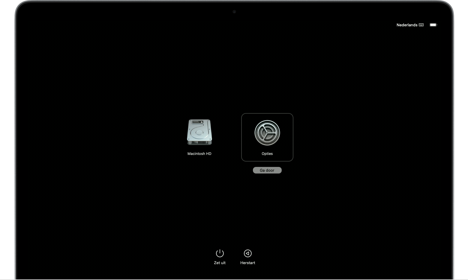 Opstartopties op een Mac met Apple silicon