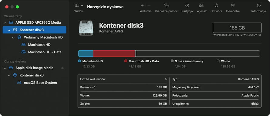 Narzędzie dyskowe: Kontenery i woluminy