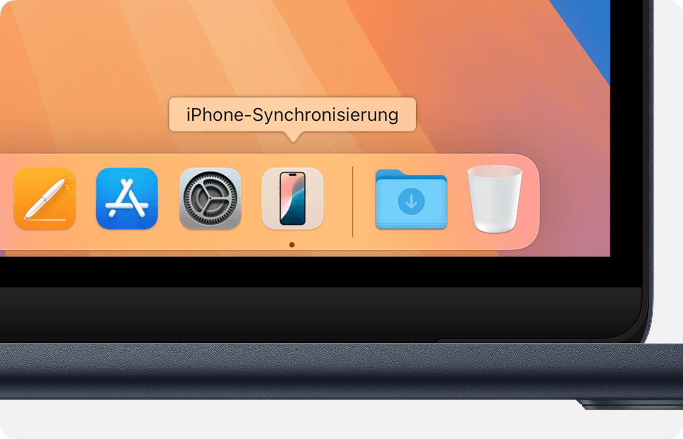 iPhone-Synchronisierungs-App in Dock