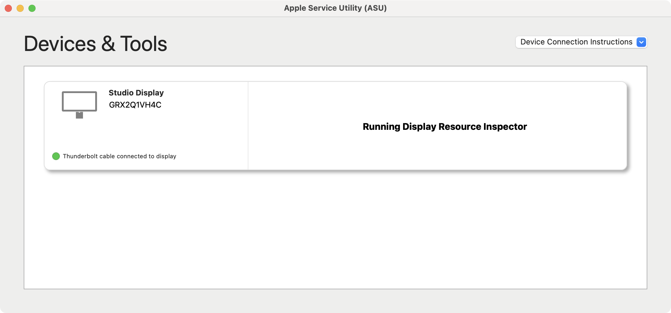 Apple Service Utility running diagnostics