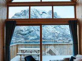 Lofoten Cabins, hotell med parkeringsplass i Hopen