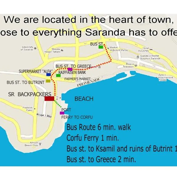 Saranda Backpackers, viešbutis Sarandėje