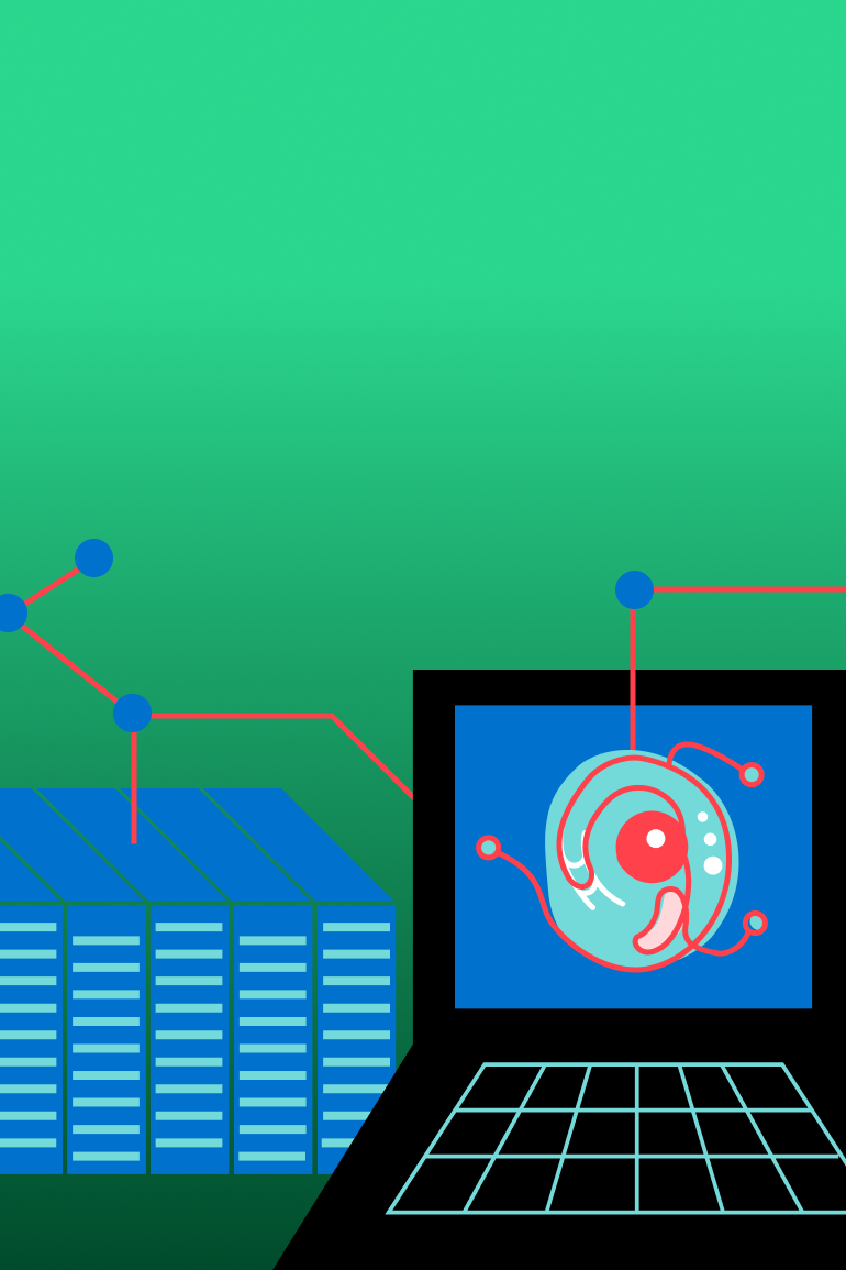 A single cell on a computer screen.