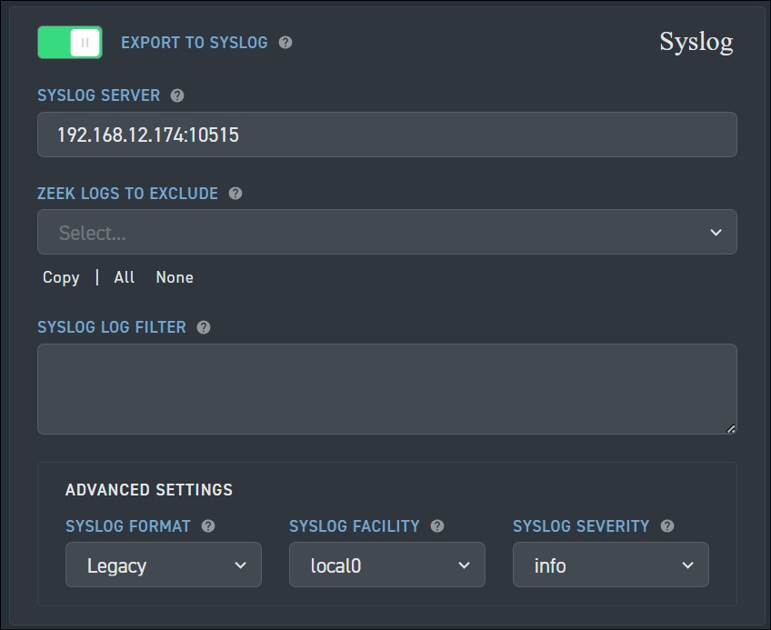 Corelight Sensor Configuration