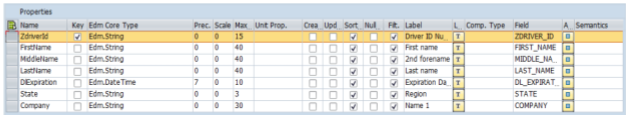 Properties in SAP