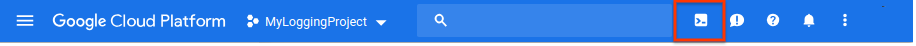 Dans la console Google Cloud, cliquez sur l&#39;icône Cloud Shell.