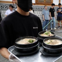 [포토] 복날, 삼계탕 먹고 힘내세요