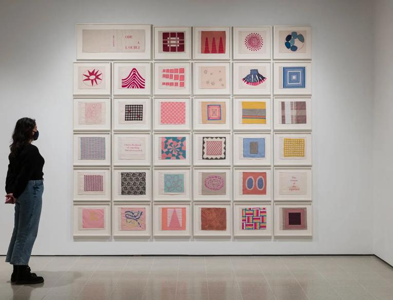   Installation view of Louise Bourgeois: The Woven Child at Hayward Gallery, 2022. 