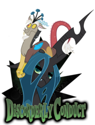 Size: 500x659 | Tagged: safe, artist:peachiekeenie, discord, queen chrysalis, discorderlyconduct, g4