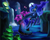 Size: 1349x1075 | Tagged: safe, artist:marcylin1023, princess luna, alicorn, pony, do princesses dream of magic sheep, g4, my little pony: friendship is magic, dream, female, flower, giant flower, glowing flower, luna's dream, mare, moon, night, solo, surreal, waterfall