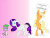 Size: 1000x750 | Tagged: safe, artist:hellarmy, applejack, rarity, spike, dragon, earth pony, pony, unicorn, g4, bipedal, communism, context is for the weak, female, gif, gradient background, hatless, hoof hold, looking at each other, male, mare, missing accessory, mouthpiece, ms paint, non-animated gif, out of character, racism, ship:sparity, shipping, sign, speciesism, straight