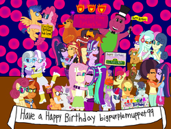 Size: 4032x3024 | Tagged: safe, artist:bigpurplemuppet99, apple bloom, applejack, aria blaze, babs seed, bon bon, button mash, coloratura, diamond tiara, flash sentry, fluttershy, garble, lyra heartstrings, pinkie pie, posey shy, rarity, rumble, saffron masala, sci-twi, scootaloo, silver spoon, spike, starlight glimmer, stellar flare, sunset shimmer, sweetie belle, sweetie drops, tender taps, twilight sparkle, twist, pegasus, pony, unicorn, equestria girls, g4, my little pony equestria girls: better together, afro, barney the dinosaur, bear (character), bear in the big blue house, clothes, crack shipping, cutie mark crusaders, female, gay, infidelity, kissing, lesbian, male, mare, poseyflare, ship:ariashy, ship:babstwist, ship:lyrabon, ship:pinkiesentry, ship:rarajack, ship:rumblemash, ship:sci-twishimmer, ship:scootabelle, ship:silvertiara, ship:sparity, ship:sunsetsparkle, shipping, skirt, starble, straight, tank top, twiffron, wings