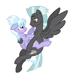 Size: 855x934 | Tagged: dead source, safe, artist:felikusstekill, cloudchaser, thunderlane, pegasus, pony, g4, female, flying, male, mare, ship:thunderchaser, shipping, stallion, straight