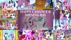 Size: 1978x1113 | Tagged: safe, edit, edited screencap, editor:quoterific, screencap, amarant, cattail, compass star, discord, emerald green, green gem, hayseed turnip truck, lightning bolt, meadowbrook, princess cadance, princess flurry heart, rockhoof, ruby armor, shining armor, teal crescent, white lightning, alicorn, crystal pony, pony, unicorn, a canterlot wedding, a flurry of emotions, g4, my little pony best gift ever, my little pony: friendship is magic, once upon a zeppelin, slice of life (episode), the beginning of the end, the crystal empire, the crystalling, the last problem, the one where pinkie pie knows, the times they are a changeling, armor, baby, baby pony, crying, crystal guard, crystal guard armor, diaper, duo, eyes closed, female, glowing horn, horn, magic, magic aura, male, open mouth, star flurry heart, teeth, trio