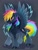 Size: 1080x1440 | Tagged: safe, artist:anoraknr, rainbow dash, pegasus, pony, g4, chest fluff, electricity, evil pie hater dash, fangs, female, nightmare rainbow dash, nightmarified, solo, spread wings, wings