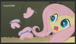 Size: 988x577 | Tagged: safe, screencap, discord, fluttershy, pegasus, pony, g4, my little pony: friendship is magic, the return of harmony, canterlot hedge maze, cute, do not want, faic, fluttershy is best facemaker, funny, funny as hell, great moments in animation, hedge maze, letupita, letupita725hd, maze, scared, shapeshifting, shy, shyabetes, solo, weapons-grade cute