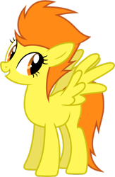 Size: 507x776 | Tagged: safe, artist:90sigma, edit, vector edit, blaze, pegasus, pony, g4, background pony, female, full body, grin, hooves, mare, show accurate, simple background, smiling, solo, spread wings, standing, transparent background, vector, wings, wrong eye color