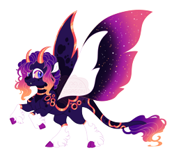 Size: 4600x4100 | Tagged: safe, artist:gigason, oc, oc only, oc:gumball goodnight, changepony, hybrid, g4, absurd resolution, adoptable, blank flank, blue eyes, body markings, cloven hooves, coat markings, colored, colored eyelashes, colored hooves, colored horn, colored horns, colored pinnae, colored sclera, colored wings, curved horn, curved horns, cute, cute little fangs, ethereal mane, ethereal tail, ethereal wings, eye markings, facial markings, fangs, feminine stallion, fetlock tuft, flat colors, glowing, glowing mane, glowing tail, gradient mane, gradient tail, gradient wings, hooves, horn, horns, hybrid oc, large wings, leg markings, leonine tail, long mane, long mane male, long tail, looking at you, looking back, magical lesbian spawn, male, male oc, multicolored wings, obtrusive watermark, offspring, orange sclera, parent:nightmare moon, parent:oc:poppy pigment, parents:canon x oc, purple body, purple coat, purple eyelashes, purple eyes, purple hooves, purple wings, rearing, shiny horn, shiny horns, simple background, slit pupils, smiling, socks (coat markings), solo, splotches, spread wings, stallion, stallion oc, starry wings, tail, tail markings, three quarter view, transparent background, watermark, wings, yellow sclera