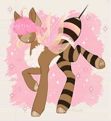 Size: 1068x1159 | Tagged: safe, artist:furtoodie, oc, oc:sundae morning, pony, animal costume, bee costume, clothes, concave belly, costume, female, long legs, mare, solo