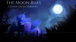 Size: 1280x720 | Tagged: safe, artist:darkflame75, artist:user4897, derpibooru exclusive, edit, edited screencap, screencap, princess luna, alicorn, pony, the moon rises, g4, animated, beautiful, cute, ethereal mane, female, full moon, grass, jazz, latin america, looking up, mare, moon, music, musical instrument, night, piano, salsa, saxophone, scenery, solo, sound, spread wings, starry mane, trumpet, wallpaper, webm, wings