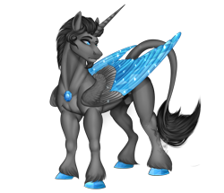 Size: 1280x1102 | Tagged: safe, artist:charlotte38, oc, alicorn, pony, alicorn oc, horn, leonine tail, male, nudity, sheath, simple background, solo, stallion, tail, transparent background, wings