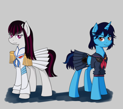 Size: 1280x1138 | Tagged: safe, artist:askwintergraphitepony, oc, oc:corset, oc:winter graphite, pony, unicorn, clothes, cosplay, costume, female, horn, mare, nightmare night costume, ryuko matoi, satsuki kiryuin