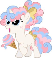 Size: 1257x1410 | Tagged: safe, artist:strawberry-spritz, oc, oc only, oc:paddy cake, pony, unicorn, g4, base used, blue eyes, bow, commission, curly mane, curly tail, female, female oc, filly, filly oc, foal, freckles, hair accessory, hair bow, horn, leg freckles, looking up, magical lesbian spawn, mane accessory, oc redesign, offspring, open mouth, open smile, parent:princess flurry heart, parent:pumpkin cake, parents:pumpkin heart, ponytail, raised hoof, simple background, smiling, solo, standing on three hooves, tail, tail accessory, tail bow, three quarter view, three toned mane, three toned tail, tied mane, tied tail, transparent background, unicorn oc, white coat