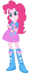 Size: 446x1098 | Tagged: safe, artist:cwt10101, pinkie pie, equestria girls, g4, cute, diapinkes, female, simple background, solo, transparent background