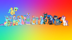 Size: 3384x1876 | Tagged: artist needed, safe, alternate version, anonymous artist, artist:besttubahorse, artist:cloudy glow, artist:crystalmagic6, artist:dashiesparkle, artist:deratrox, artist:durpy, artist:jhayarr23, artist:kayman13, artist:laszlvfx, artist:prixy05, artist:starryshineviolet, artist:tardifice, artist:zee66, axilla, barley barrel, bow hothoof, carapace (g4), firefly, lumbar, nightshade, ocellus, pharynx, pickle barrel, rainbow blaze, rainbow dash, rainbow dash (g3), scootaloo, spiracle, sunshower raindrops, windy whistles, zipp storm, oc, oc:echo, oc:gracy gloom, bat pony, changeling, earth pony, pegasus, pony, g1, g3, g4, g5, adopted, adopted daughter, adopted offspring, alternate, aunt and niece, baby, baby changeling, barrel twins, bowabetes, brother and sister, brothers, cap, clothes, colt, cousins, crack shipping, cute, cutealoo, dashabetes, daughter-in-law, diaocelles, eyeshadow, family, father and child, father and daughter, female, filly, foal, g5 to g4, generation leap, goggles, grandmother and grandchild, grandmother and granddaughter, grandmother and grandson, grin, hat, headcanon, headcanon in the description, holding hooves, hoodie, jacket, lesbian, lidded eyes, looking at each other, looking at someone, makeup, male, mare, mother and child, mother and daughter, open mouth, open smile, parent:bow hothoof, parent:sunshower raindrops, parent:windy whistles, parents:windyhoof, poster, rainbow background, scootadoption, scootalove, shadowbolts uniform, ship:rainbowynx, ship:scootacellus, ship:windyhoof, shipping, siblings, sister-in-law, sisters, sitting, smiling, smiling at each other, son-in-law, spin-off, spread wings, stallion, straight, twins, uncle and niece, windybetes, wings