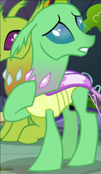 Size: 495x850 | Tagged: safe, screencap, frenulum (g4), lokiax, changedling, changeling, g4, my little pony: friendship is magic, to change a changeling, patagium