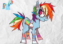 Size: 1745x1221 | Tagged: safe, artist:lavendertowne, rainbow dash, pegasus, pony, g4, redraw, solo