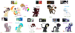 Size: 1920x841 | Tagged: safe, artist:nightlightapocalypse, pony of shadows, rolling thunder, shadow lock, oc, oc:butter cream, oc:cutie cupid, oc:dabria, oc:dark bat, oc:ghost, oc:grub, oc:insomnia, oc:melly, oc:moon light, oc:wicked, alicorn, alien, alien pony, angel, angel pony, bat, bat pony, cat, cat pony, demon, demon pony, dinosaur, dracony, dragon, earth pony, fish, hybrid, insect, light fury, monster pony, moth, mothpony, original species, pony, rainicorn, unicorn, velociraptor, semi-anthro, g4, adopted daughter, adopted mother, adopted offspring, adopted sibling, adopted sister, adventure time, alicorn oc, alien (franchise), base used, bat pony hybrid, bat pony oc, belly scales, bendy and the ink machine, black cat, black sclera, blaze (coat marking), blue (jurassic park), cat demon, cat nose, cat pony demon, cat tail, coat markings, colored horn, colored pupils, colored sclera, crossover, crossover ship offspring, crossover shipping, crossverse (nightlightapocalypse), cup, cuphead, cuphead (character), dinopony, disguise, disguised angel, exorcist angel, facial markings, fallen angel, fangs, female, flerken, floating, flying, gills, goose (marvel), gradient horn, gradient mane, gradient tail, gray eyes, gray sclera, green eyes, green pupils, green sclera, half-siblings, half-sister, half-sisters, hazbin hotel, heavenborn, hellaverse, horn, how to train your dragon, hybrid oc, ice worm, implied bestiality, indoraptor, infidelity, interspecies, interspecies offspring, irl, irl cat, lady rainicorn, lucky bat (uglydoll), male, mare, marvel, monster, moth angel, mothpony angel, non-mlp oc, non-mlp shipping, object head, offspring, orange eyes, pale belly, parent:bendy, parent:blue (jurassic park), parent:cuphead, parent:goose (marvel), parent:ice worm, parent:indoraptor, parent:lady rainicorn, parent:light fury, parent:lucky bat (uglydoll), parent:phantom (minecraft), parent:pony of shadows, parent:rolling thunder, parent:sandbar, parent:shadow lock, parent:smaug the golden, parent:titan holefish, parent:vaggie, paws, phantom (minecraft), photo, ponytail, purple mouth, purple sclera, rainbow tail, shipping, siblings, simple background, sisters, slit pupils, smaug the golden, spread wings, stallion, standing, stripes, subnautica, tail, teal eyes, that's entertainment, transparent background, uglydoll, vaggie, wings, yellow eyes, yellow pupils, yellow sclera