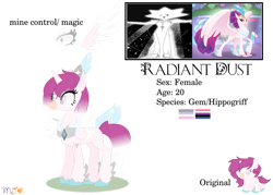 Size: 900x643 | Tagged: safe, artist:flipwix, artist:nightlightapocalypse, oc, oc:radiant dust, alicorn, gem (race), hippogriff, hybrid, original species, alicorn hippogriff, baby, base used, beak, colored hooves, colored wings, colored wingtips, concave belly, crossover, crossover ship offspring, crossover shipping, crossverse (nightlightapocalypse), cupiosexual pride flag, diamond, diamond pupils, eyelashes, female, folded wings, gem, gem hippogriff, genderfluid pride flag, gradient mane, gradient tail, gray eyes, hippogriff hybrid, hippogriff oc, hooves, interspecies, interspecies offspring, jewelry, leg fluff, lesbian, magical lesbian spawn, offspring, parent:queen novo, parent:white diamond, peytral, ponytail, pride, pride flag, shipping, simple background, slender, spoilers for another series, spread wings, standing, steven universe, tail, thin, tiara, tied mane, transparent background, white diamond, white diamond (steven universe), wings