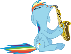 Size: 900x681 | Tagged: safe, artist:hombre0, rainbow dash, pegasus, pony, g4, female, funny, funny face, mare, musical instrument, saxophone, simple background, solo, transparent background