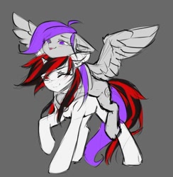 Size: 640x657 | Tagged: artist needed, source needed, safe, oc, oc only, oc:blackjack, oc:morning glory (project horizons), pegasus, pony, unicorn, fallout equestria, fallout equestria: project horizons, fanfic art, female, gloryjack, horn, lesbian, mare, oc x oc, shipping, simple background