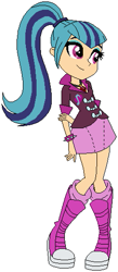 Size: 233x532 | Tagged: safe, artist:selenaede, artist:taktak11, sonata dusk, human, equestria girls, g4, base used, boots, clothes, eyeshadow, female, gem, human coloration, makeup, shirt, shoes, simple background, siren gem, skirt, socks, solo, spiked wristband, white background, wristband