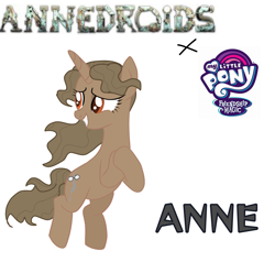 Size: 3962x3776 | Tagged: safe, artist:earth.loser, pony, unicorn, g4, anne (annedroids), annedroids (tv show), crossover, female, horn, mare, name, reference sheet, tail, tv show, wavy hair, wavy tail