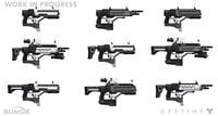 Concept art depicting various fusion rifle designs.