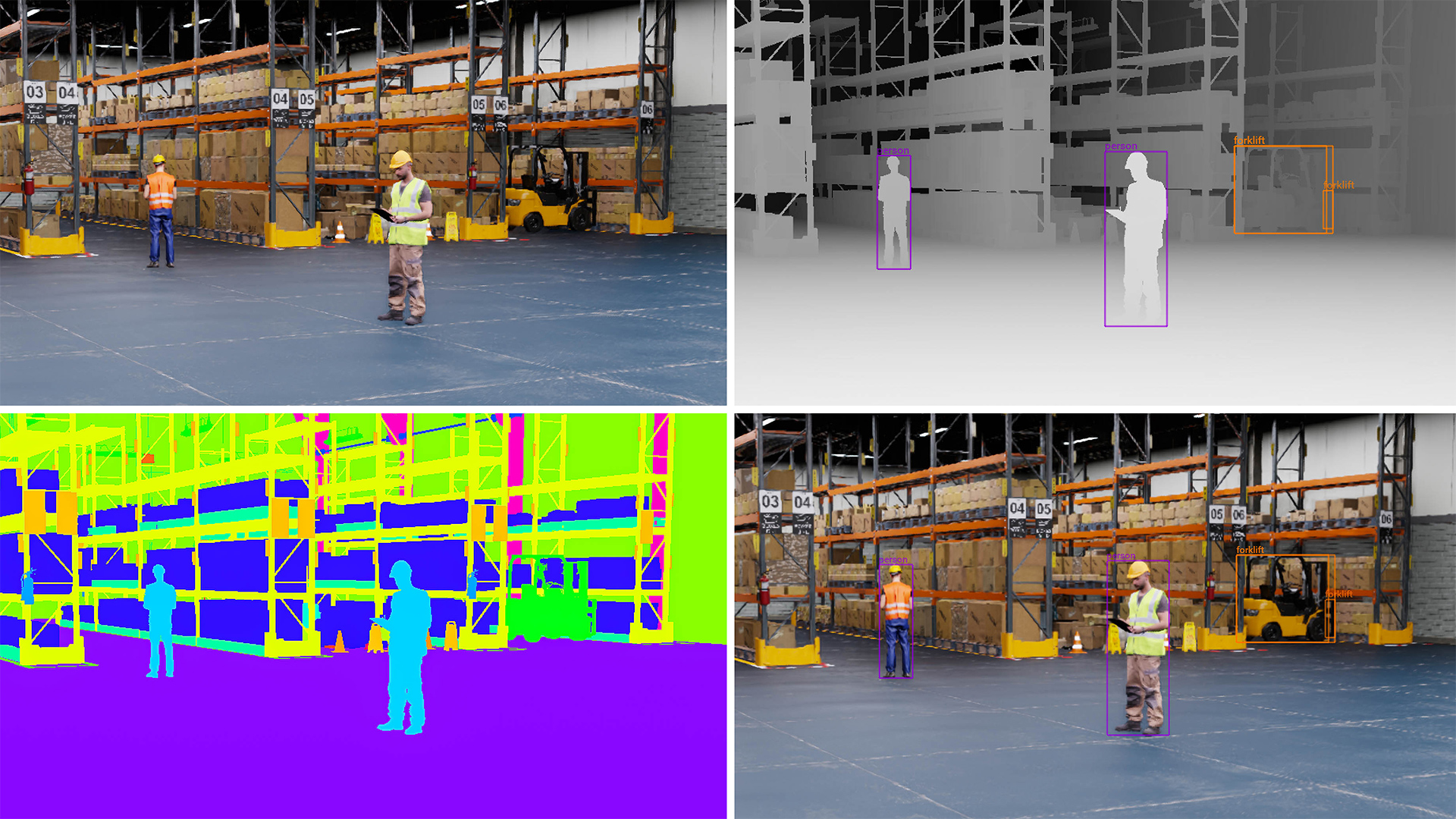 NVIDIA Isaac Sim application in a physically based virtual environment