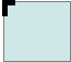 水色の長方形に薄いグレーの境界線があります。左上の角は丸めてあります。