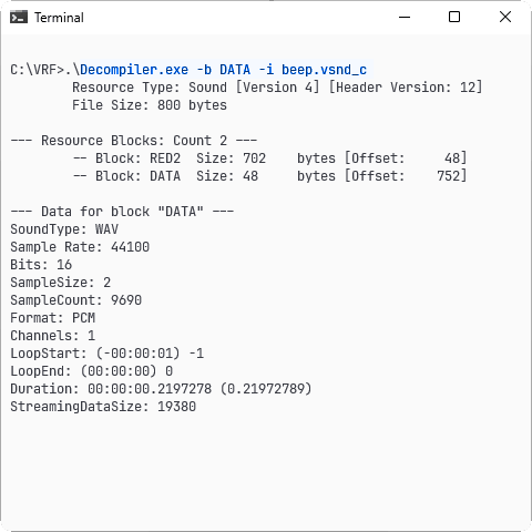 Use the command line utility