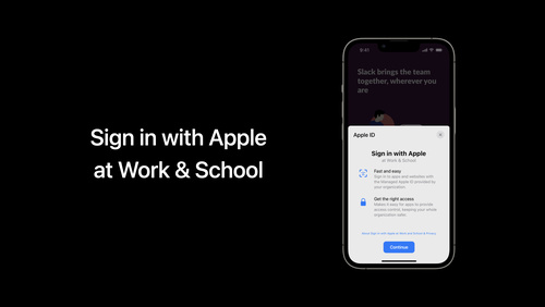 직장 및 학교에서 Apple로 로그인 살펴보기