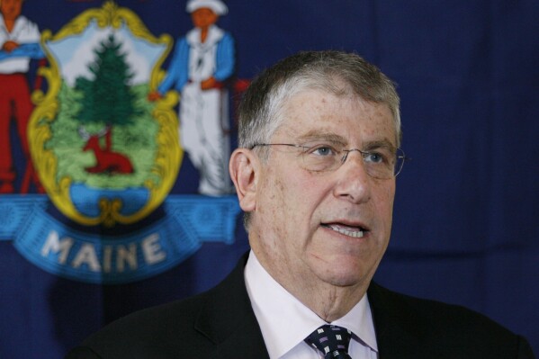 FILE - Independent gubernatorial candidate Eliot Cutler speaks at a news conference Wednesday, Nov. 3, 2010, in Portland, Maine. A judge on Monday, July 22, 2024 signed off on the recommendation that Cutler, who came close to being elected governor of Maine, be disbarred following the completion of his sentence for possessing thousands of images of child sexual abuse. (AP Photo/Joel Page, File)