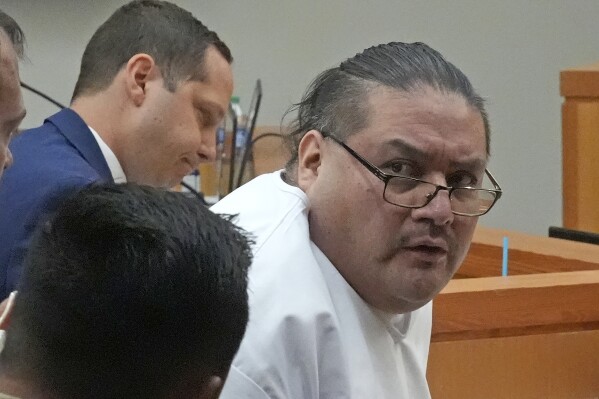 Death row inmate Taberon Honie looks on during the Utah Board of Pardons commutation hearing Tuesday, July 23, 2024, at the Utah State Correctional Facility, in Salt Lake City. (AP Photo/Rick Bowmer, Pool)