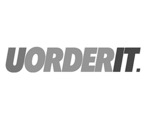 UORDERIT logo in greyscale.