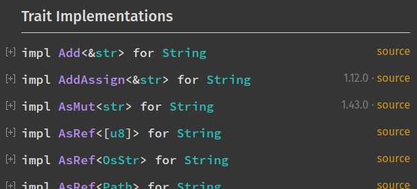 Collapsed trait implementations