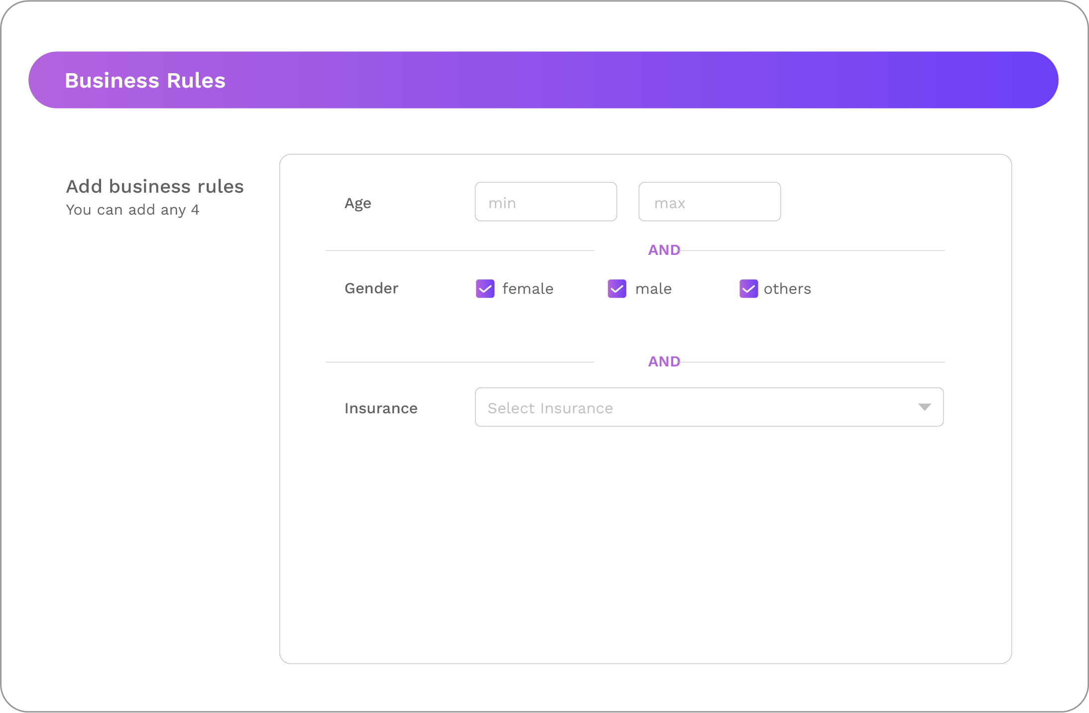 Target HCPs with Business Rules