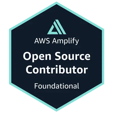 AWS Amplify open source contributor Foundational Badge