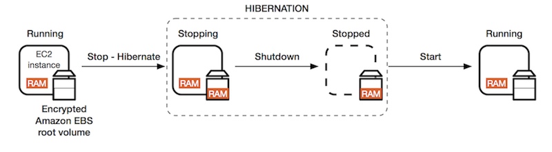 Overview of the hibernation flow.