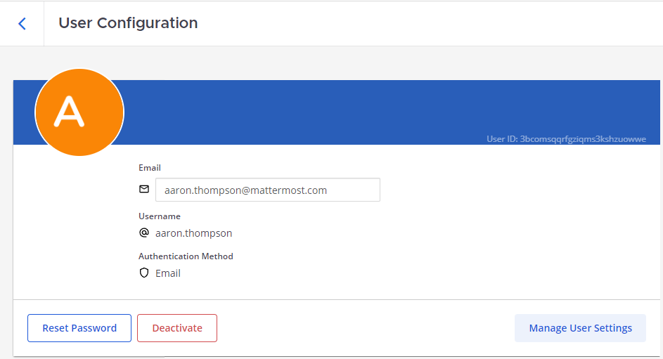 Find the User ID under User Management using the System Console.